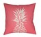 Tiwari Home 20" Pink and White Pineapple Printed Square Throw Pillow Cover with Knife Edge